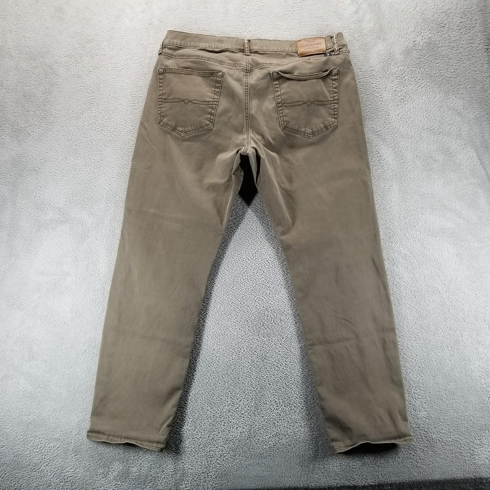 Lucky Brand Jeans Mens 38x30 Brown 121 Slim Straight Comfort Mid Rise - Picture 2 of 10